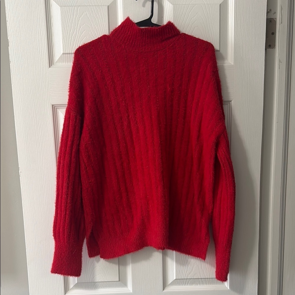 Nwot Red Ribbed Women's Sweater